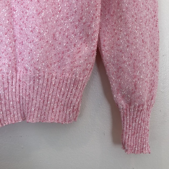 Vintage Candy Pink Keren Made In USA 80s Sweater Small - Picture 12 of 14